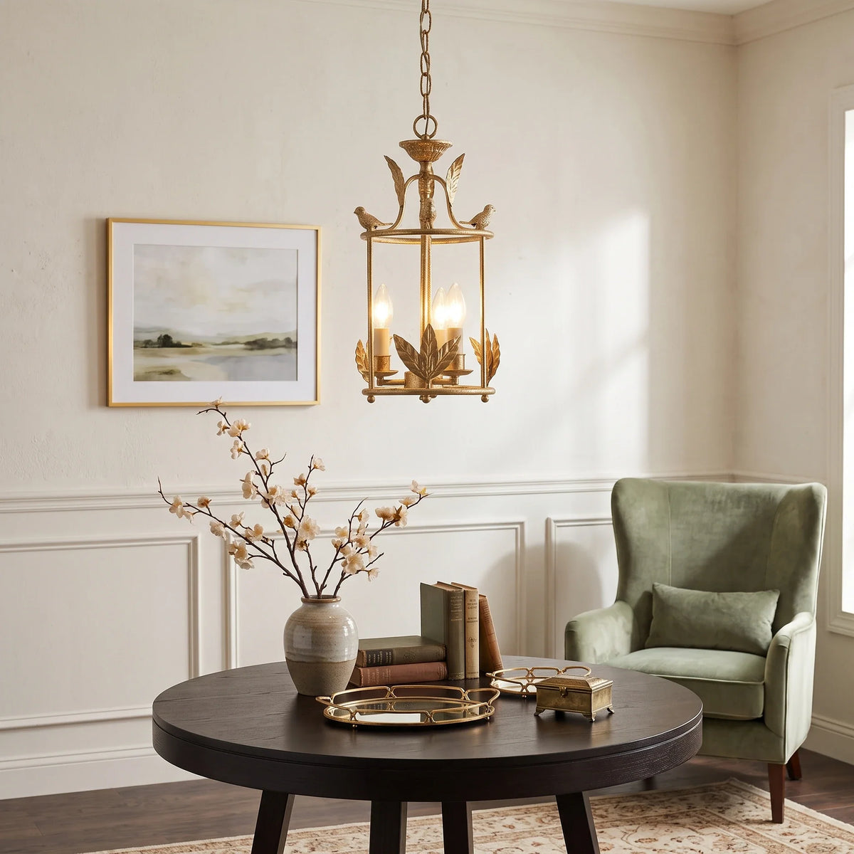 Lantern Pendant Light in iron for Kitchen Island by AUVIELIGHT