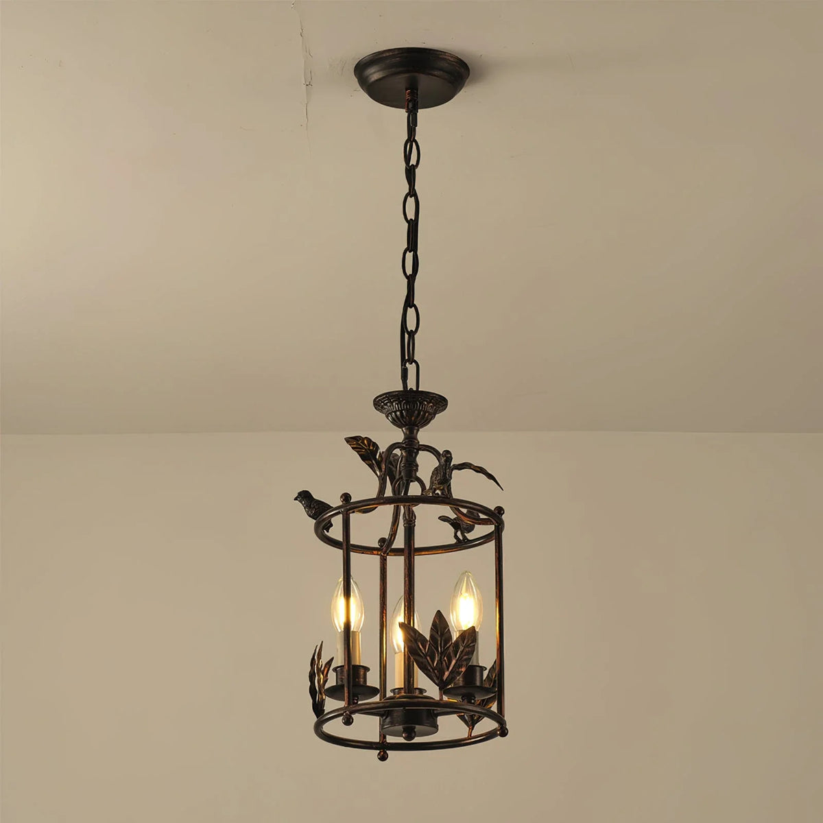 Lantern Pendant Light in iron for Kitchen Island by AUVIELIGHT