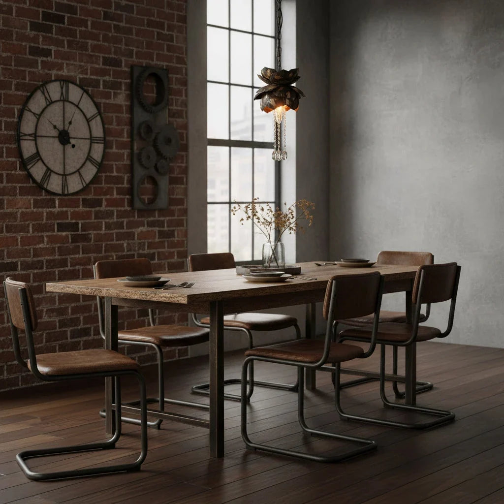 Lotus Pendant Light in iron for Kitchen Island by AUVIELIGHT