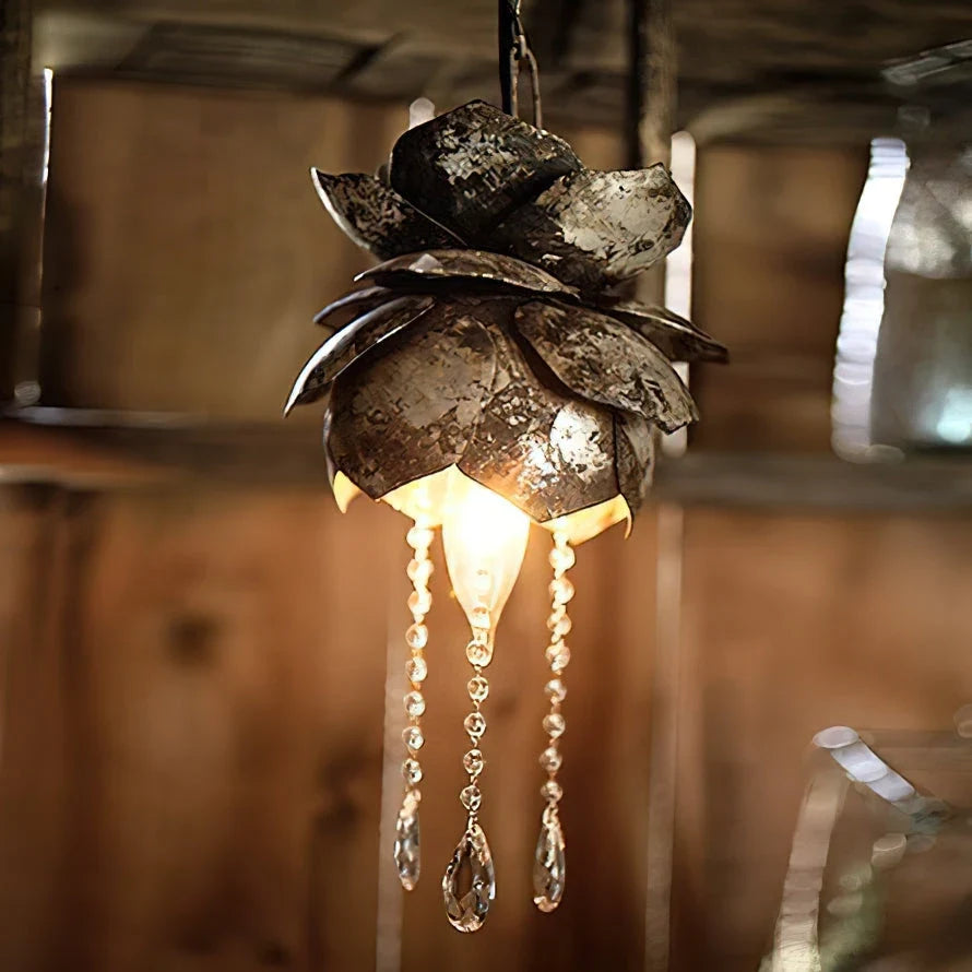 Lotus Pendant Light in iron for Kitchen Island by AUVIELIGHT