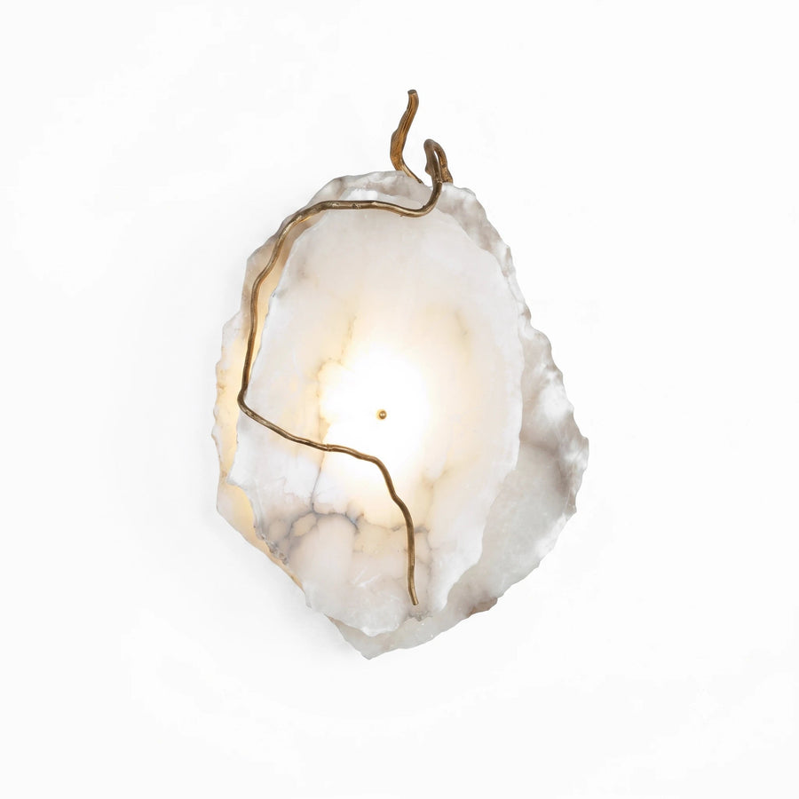 Irregular Wall Light in alabaster for Hallway by AUVIELIGHT