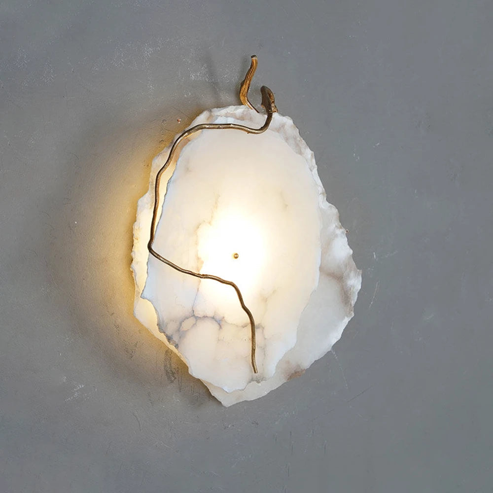 Irregular Wall Light in alabaster for Hallway by AUVIELIGHT