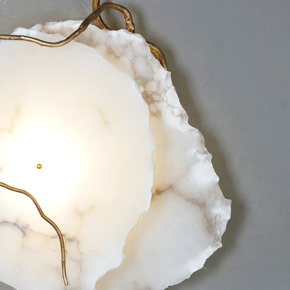 Irregular Wall Light in alabaster for Hallway by AUVIELIGHT