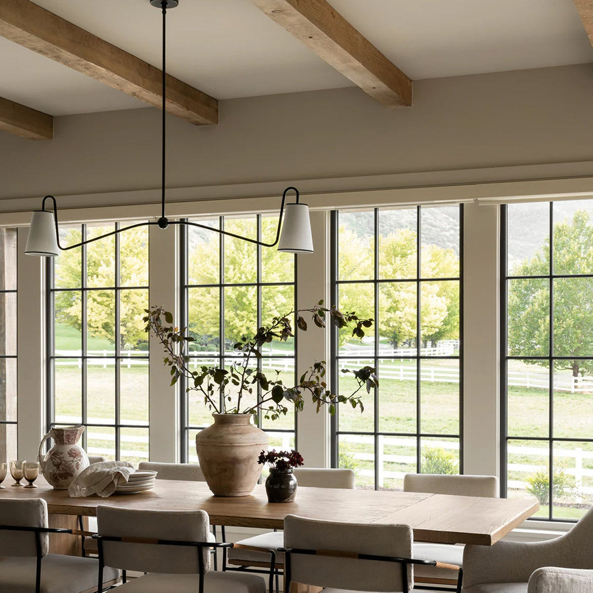 Jonas Linear Chandelier for Dining Room by AUVIELIGHT