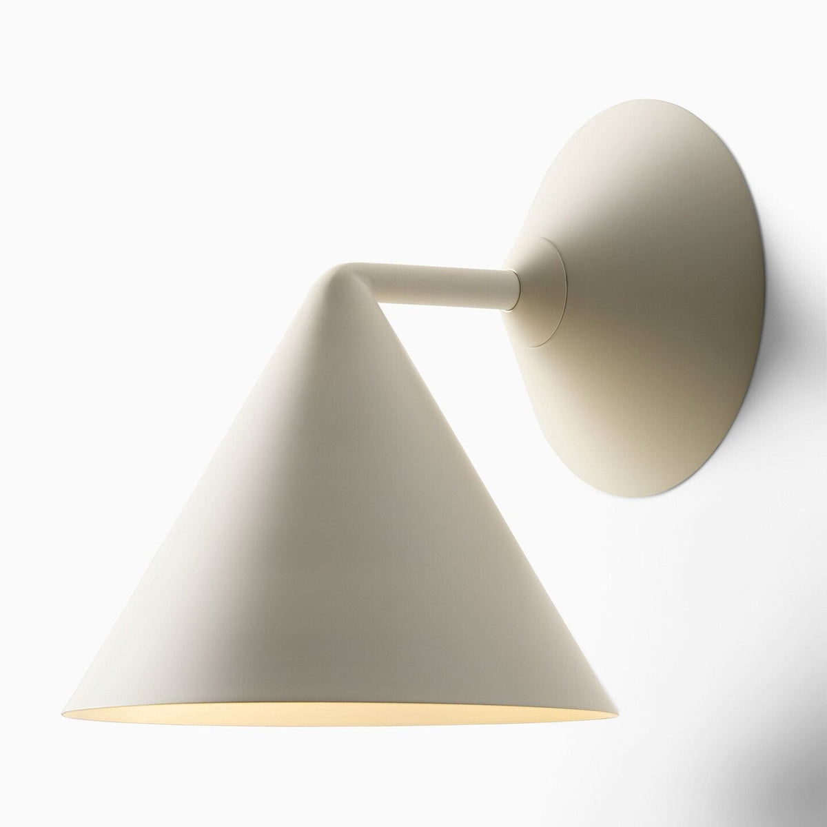 Juno Cone Wall Sconce for Hallway by AUVIELIGHT, Dia 17cm x H 20cm / ∅ 6.7″ x H 7.8″ / White