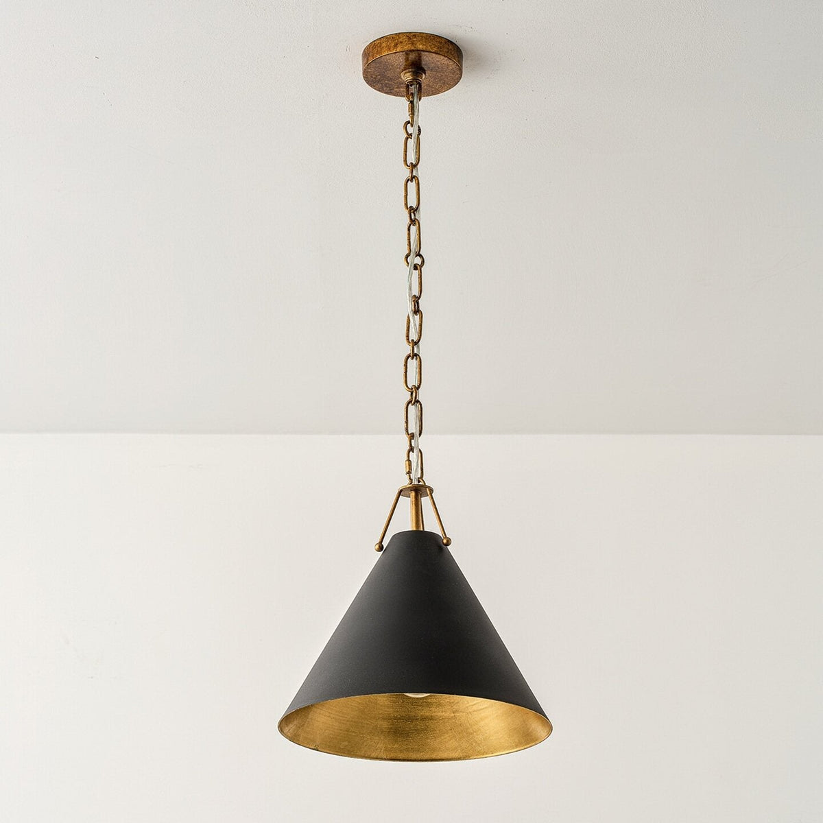 Kaelen Pendant Light for Kitchen Island by AUVIELIGHT, Dia 25cm x H 30cm / ∅ 9.8″ x H 11.8″ / Black & Gold