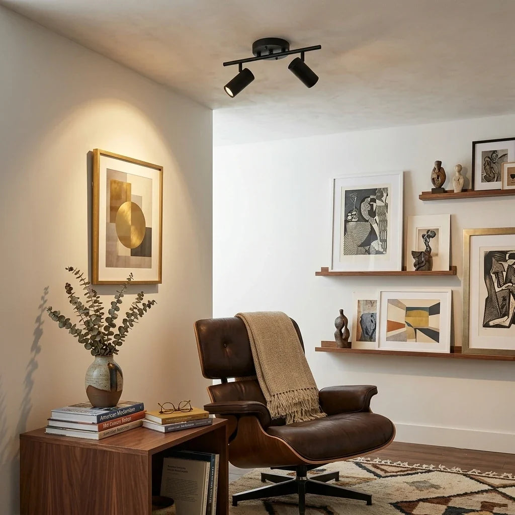 Kaelen Directional Wall Light in brass for Hallway by AUVIELIGHT