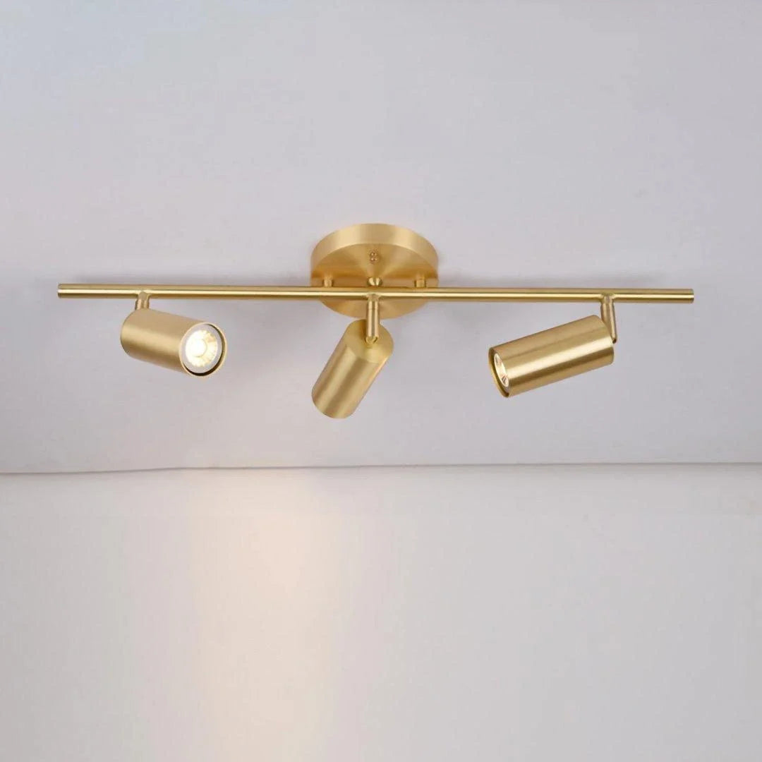 Kaelen Directional Wall Light in brass for Hallway by AUVIELIGHT, 3 heads L 29.5" x H 6.9" / Brass