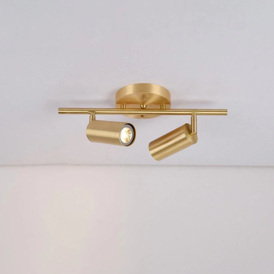 Kaelen Directional Wall Light in brass for Hallway by AUVIELIGHT, 2 heads L 19.7" x H 6.9" / Brass