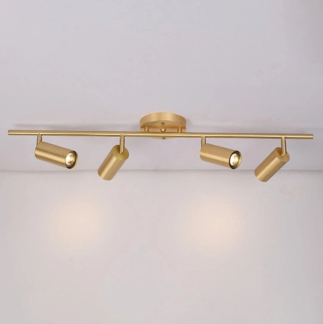 Kaelen Directional Wall Light in brass for Hallway by AUVIELIGHT, 4 heads L 39.4" x H 6.9" / Brass