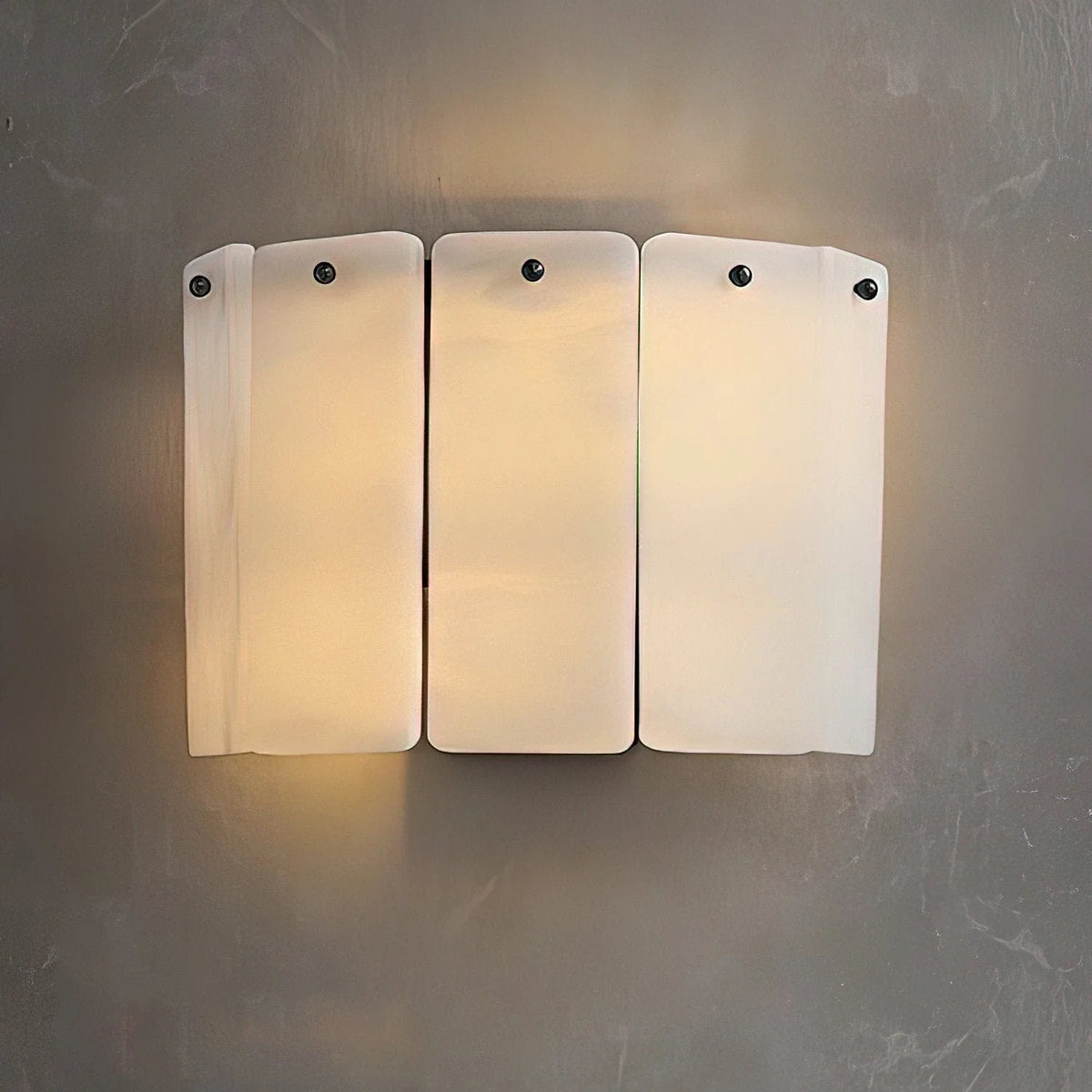 Kallos Wall Sconce in alabaster for Hallway by AUVIELIGHT, ∅ 6.3" x W 10.2" x H 7.9" / White