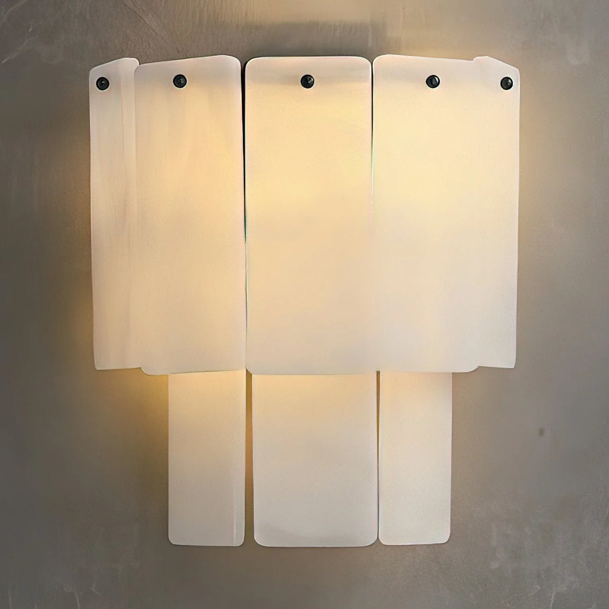 Kallos Wall Sconce in alabaster for Hallway by AUVIELIGHT, ∅ 6.3" x W 10.2" x H 13" / White