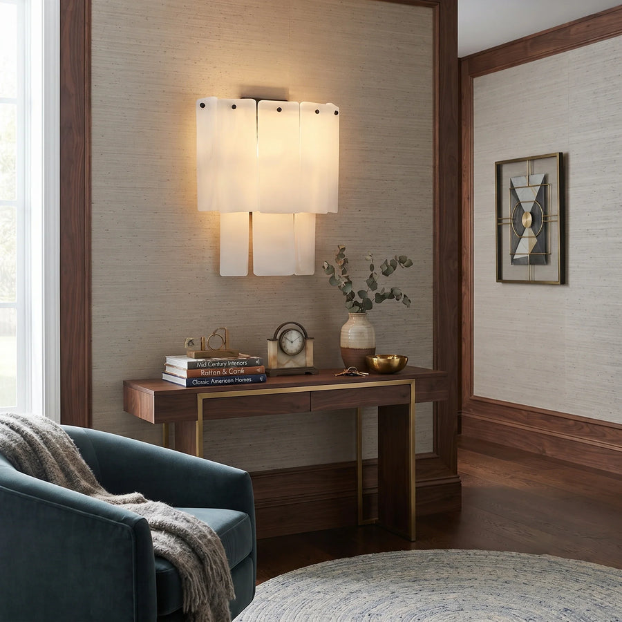 Kallos Wall Sconce in alabaster for Hallway by AUVIELIGHT
