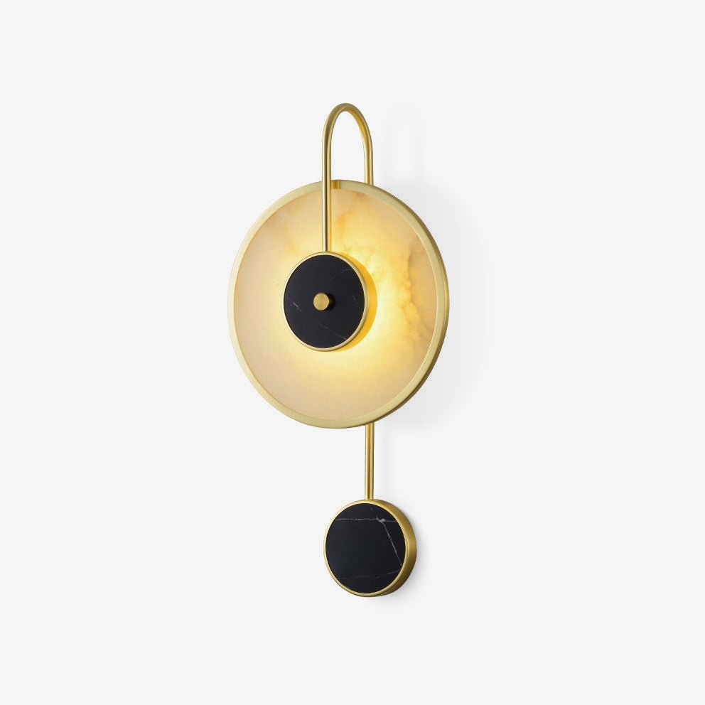 Kandy Geometric Wall Sconce in alabaster for Hallway by AUVIELIGHT