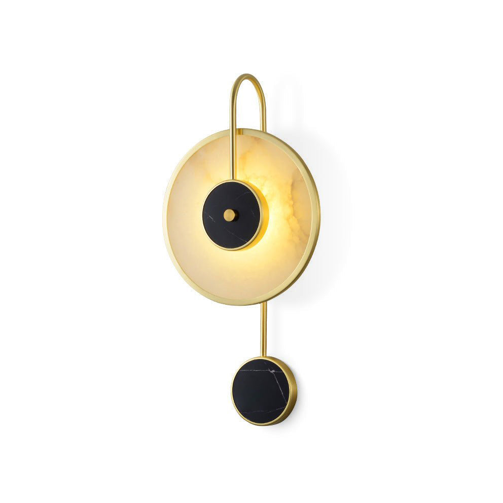 Kandy Geometric Wall Sconce in alabaster for Hallway by AUVIELIGHT