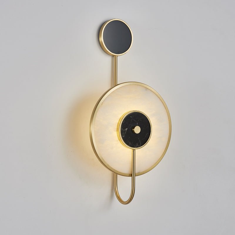 Kandy Geometric Wall Sconce in alabaster for Hallway by AUVIELIGHT