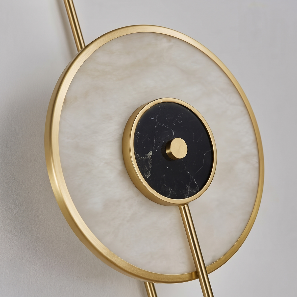 Kandy Geometric Wall Sconce in alabaster for Hallway by AUVIELIGHT