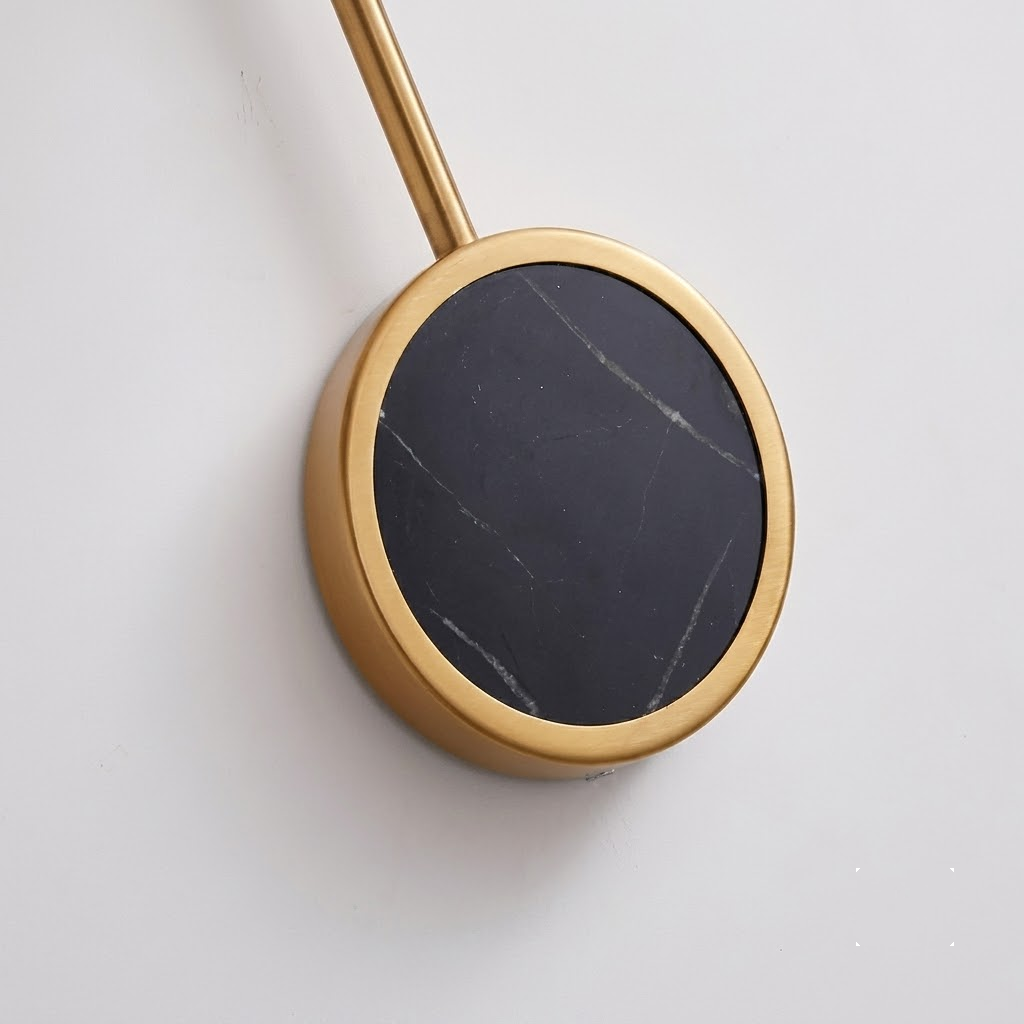 Kandy Geometric Wall Sconce in alabaster for Hallway by AUVIELIGHT