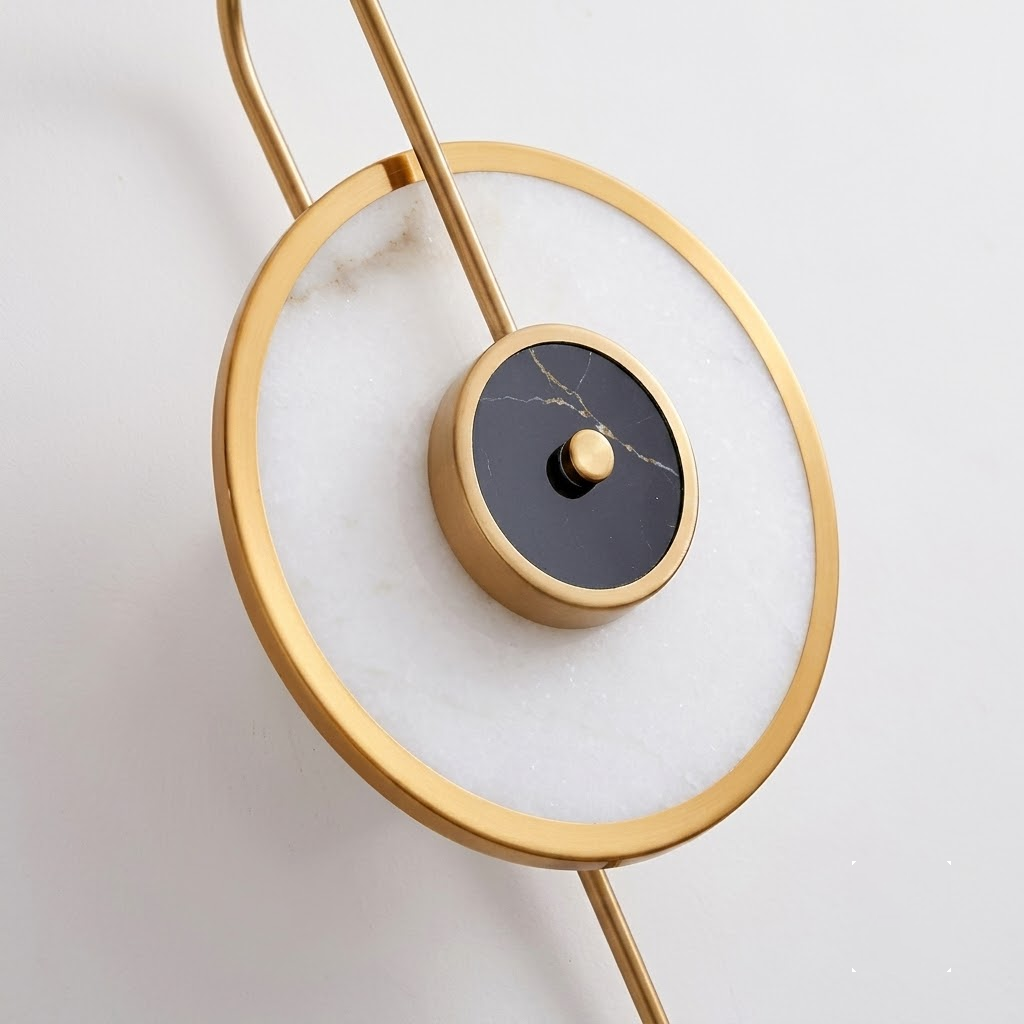 Kandy Geometric Wall Sconce in alabaster for Hallway by AUVIELIGHT