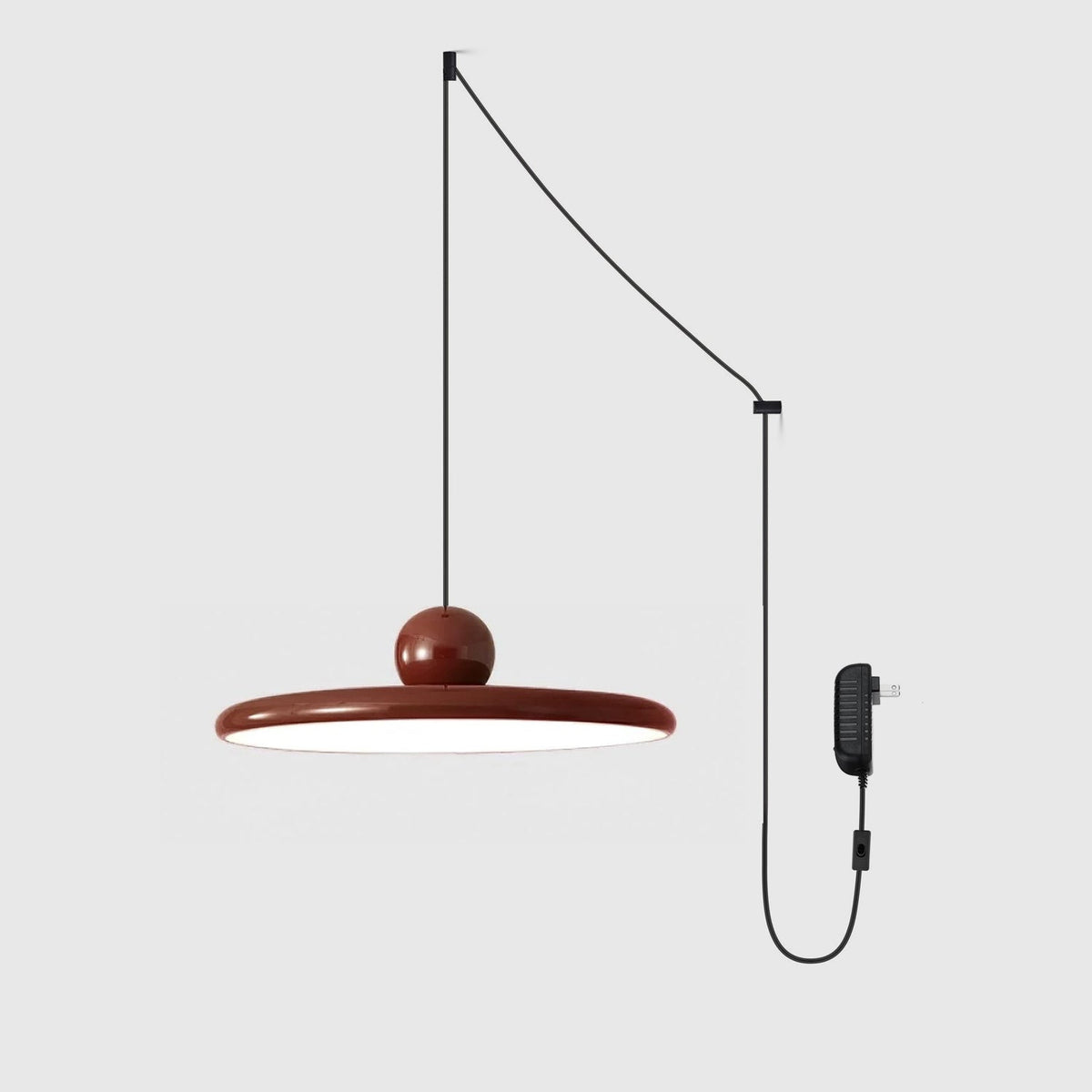 Kira Pendant Light for Kitchen Island by AUVIELIGHT, ∅11.8" × H4.7" (30 × 12 cm) / Red & Red / Warm Light / AU Plug and 11 other sizes