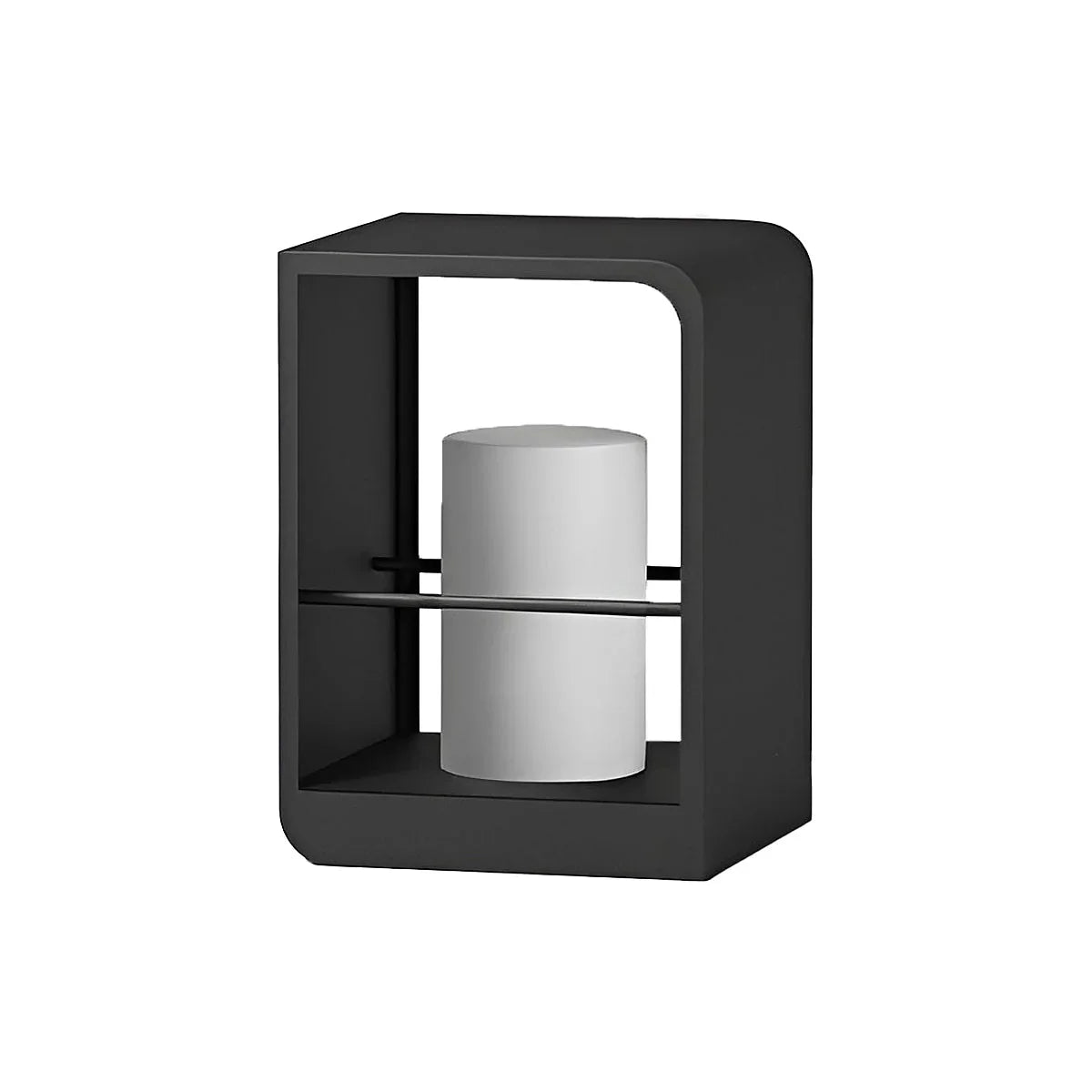 Lantern Light for Living Room by AUVIELIGHT, Dia 20cm x H 30cm / ∅ 7.9″ x H 11.8″ / Black / Warm Light