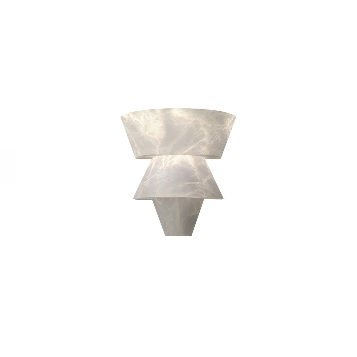 Laboratory Tiered Wall Sconce in alabaster for Hallway by AUVIELIGHT