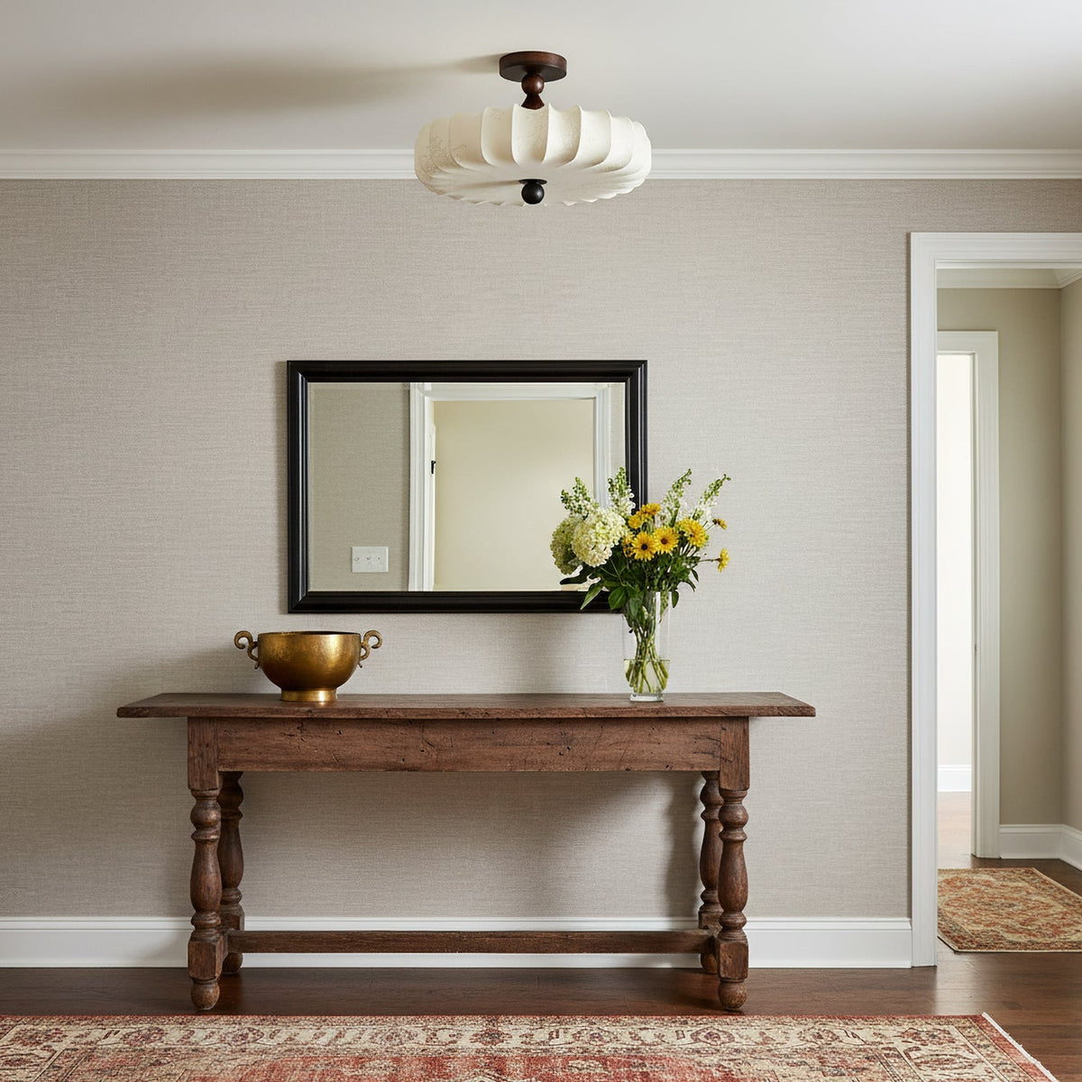 Fabric Lattice Ceiling Light for Living Room by AUVIELIGHT