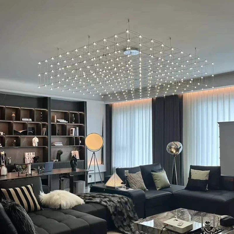 Latticework Linear Chandelier for Dining Room by AUVIELIGHT