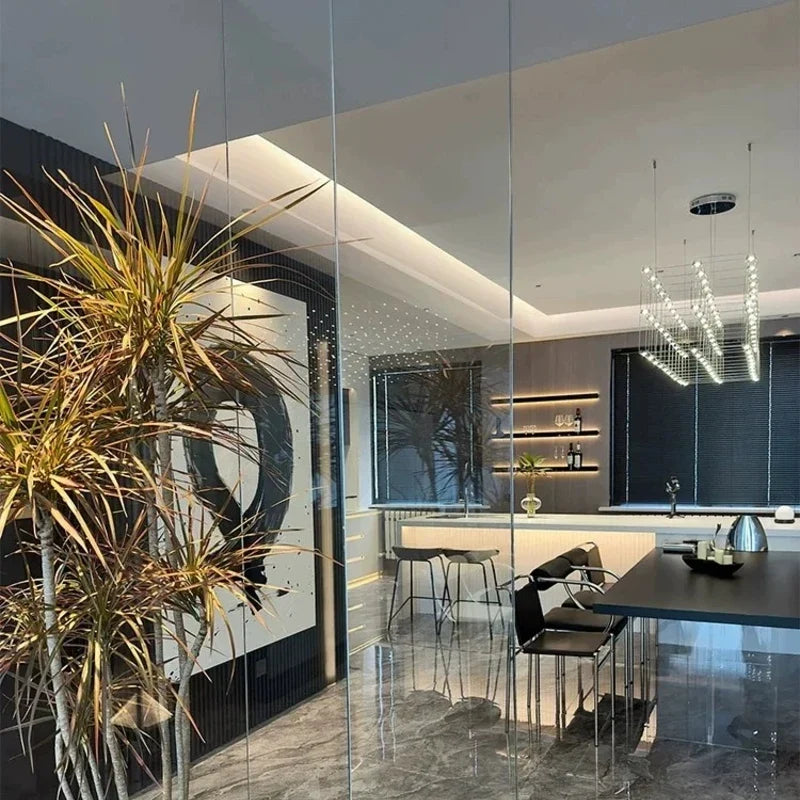 Latticework Linear Chandelier for Dining Room by AUVIELIGHT