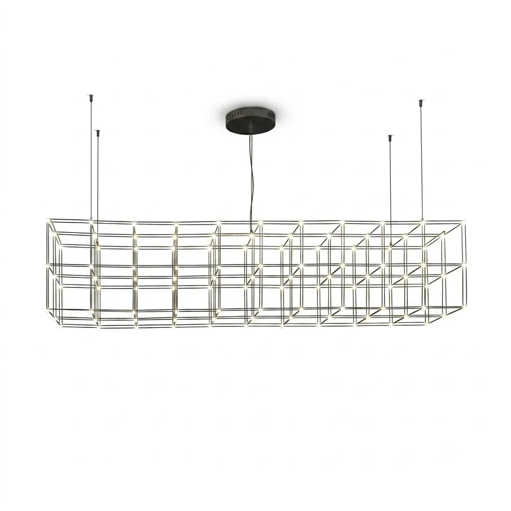 Latticework Linear Chandelier for Dining Room by AUVIELIGHT