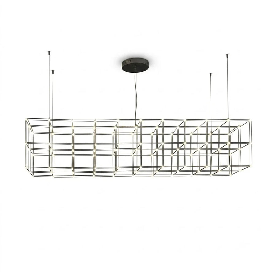 Latticework Linear Chandelier for Dining Room by AUVIELIGHT