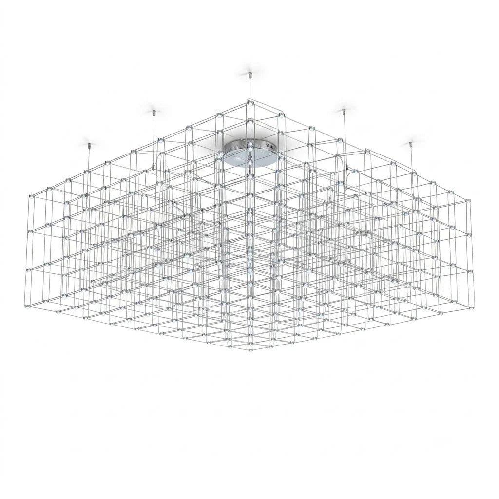 Latticework Linear Chandelier for Dining Room by AUVIELIGHT