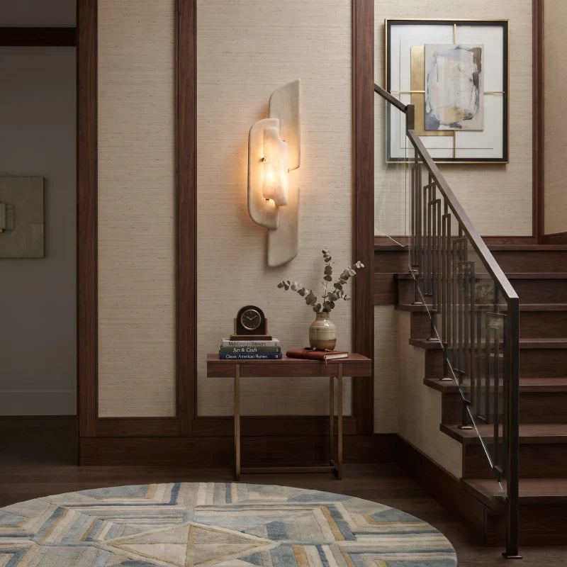 Cloud Layered Wall Sconce in stone for Hallway by AUVIELIGHT