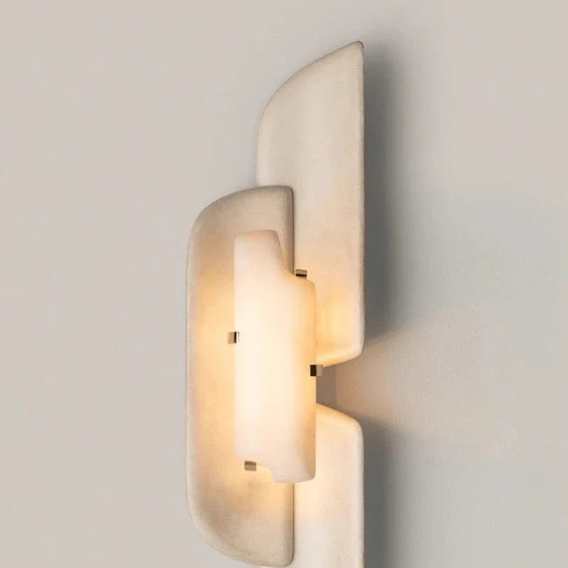 Cloud Layered Wall Sconce in stone for Hallway by AUVIELIGHT