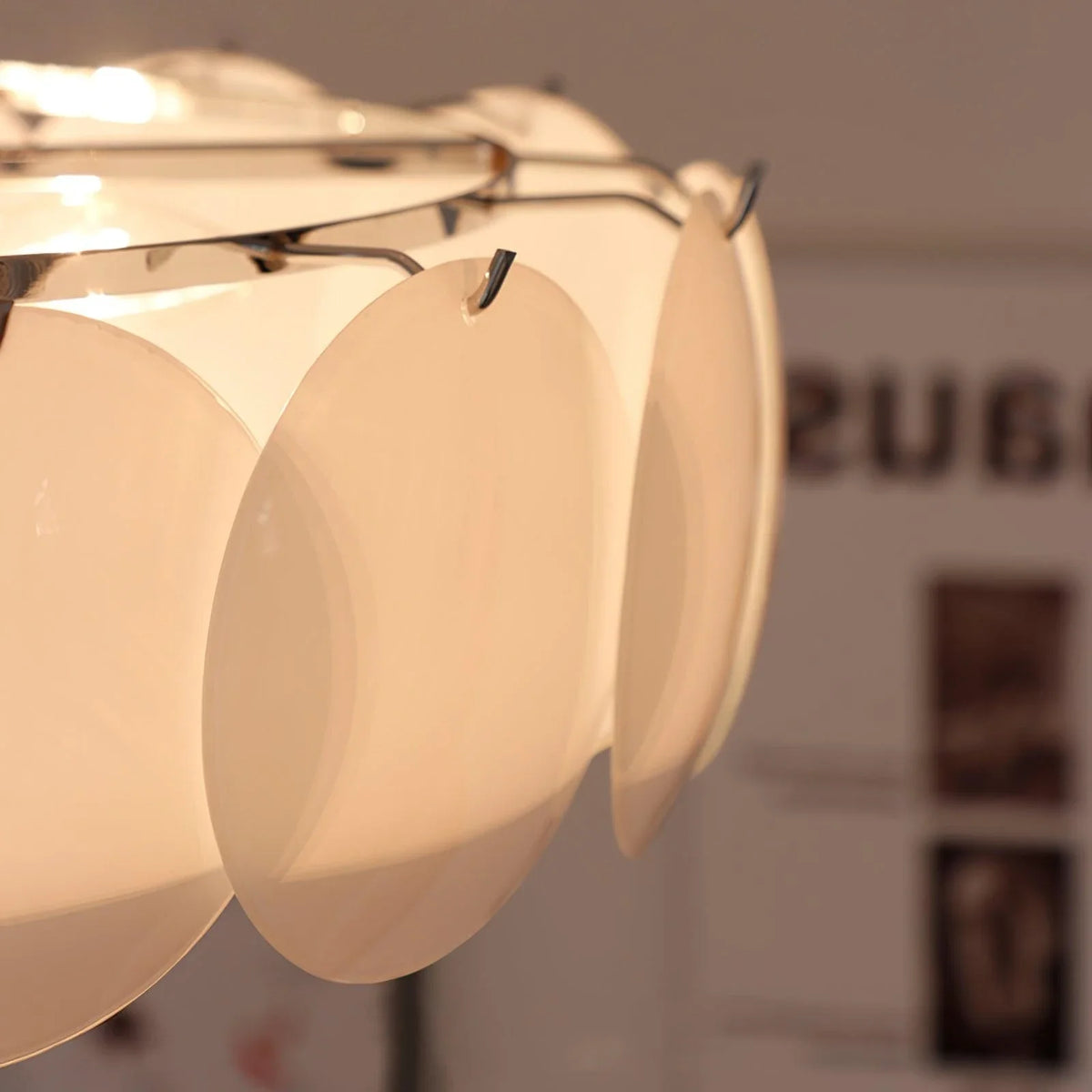 Layered Disc Flush Mount in glass for Low Ceilings by AUVIELIGHT