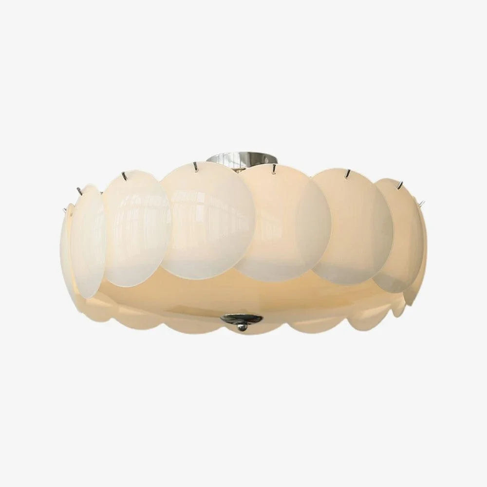 Layered Disc Flush Mount in glass for Low Ceilings by AUVIELIGHT
