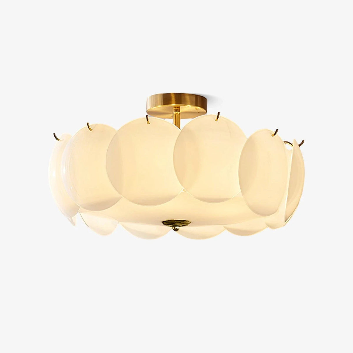 Layered Disc Flush Mount in glass for Low Ceilings by AUVIELIGHT