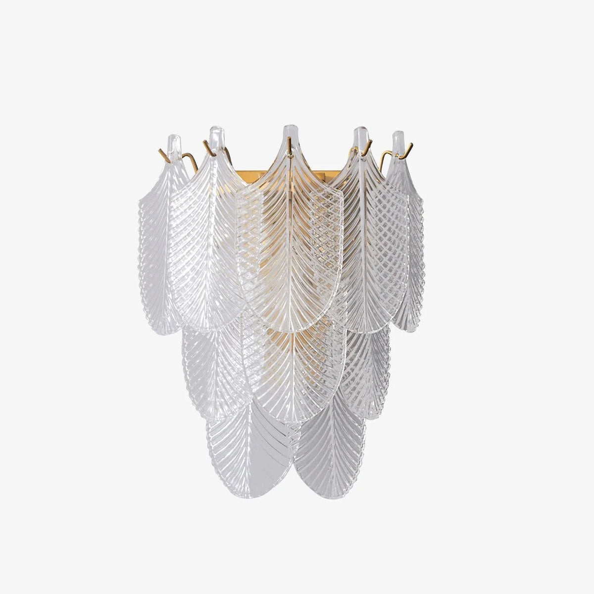 Leaf Wall Sconce in textured glass for Hallway by AUVIELIGHT