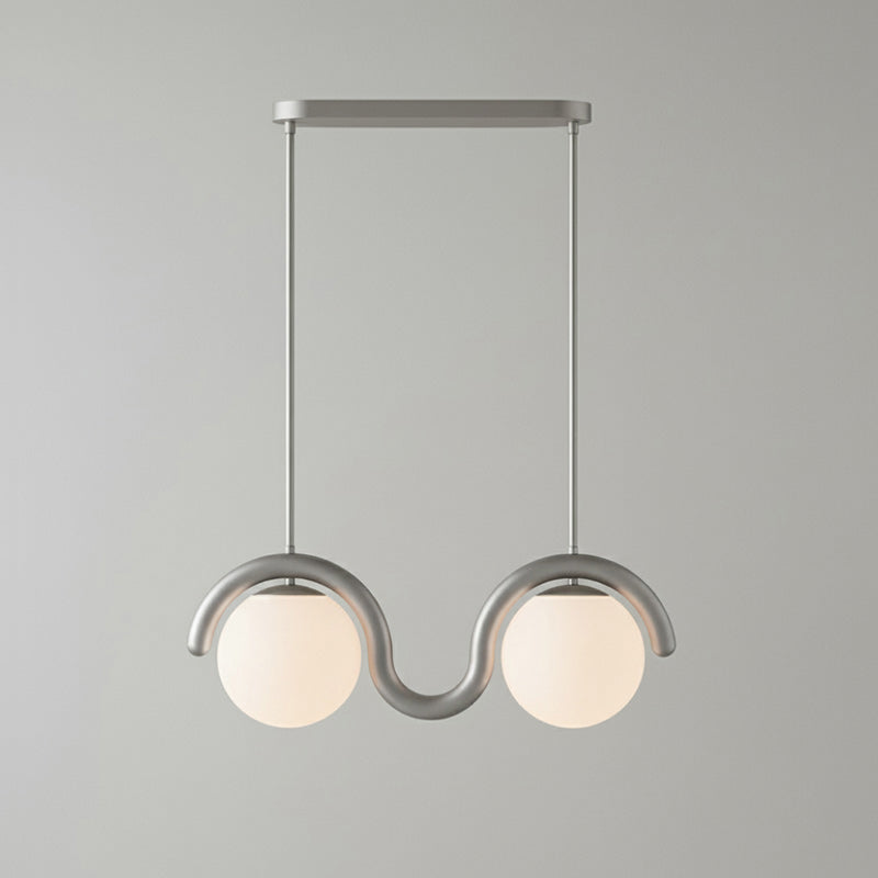 Lenox Linear Chandelier for Dining Room by AUVIELIGHT, 2 heads: L 26.8″ x H 9.4″ / Silver