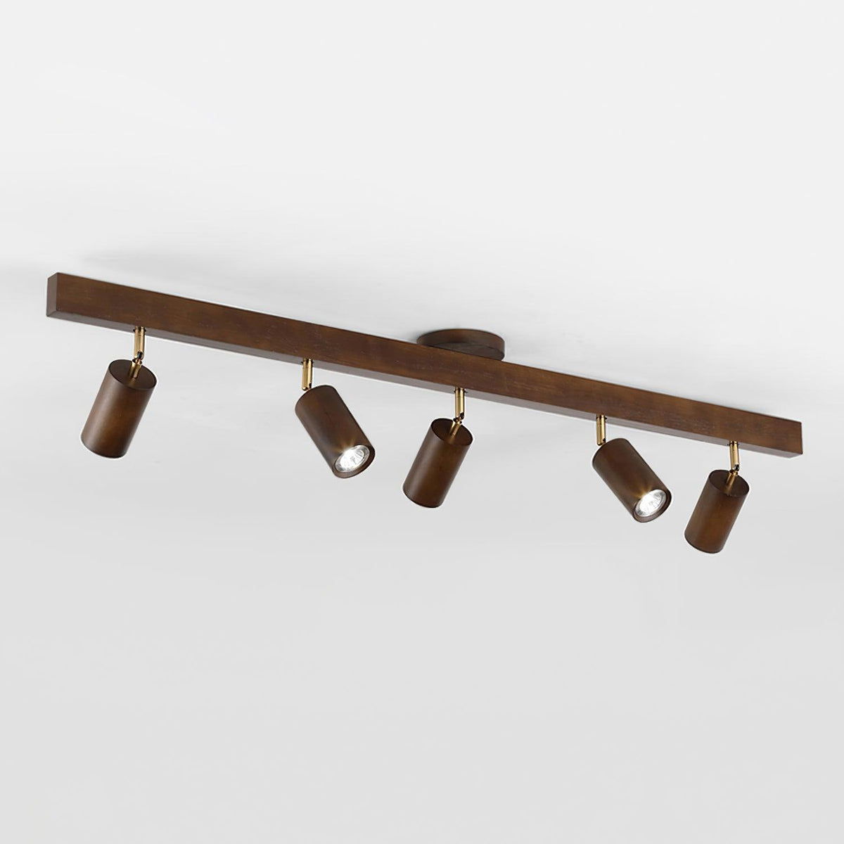 Linear Ceiling Light for Living Room by AUVIELIGHT, L 120cm x H 22cm / L 47.2″ x H 8.6″ / Walnut Color / Warm Light