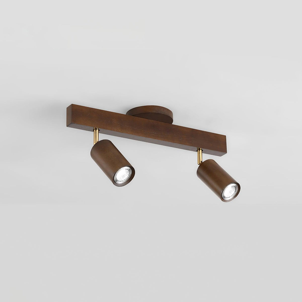 Linear Ceiling Light for Living Room by AUVIELIGHT, L 42cm x H 22cm / L 16.5″ x H 8.6″ / Walnut Color / Warm Light