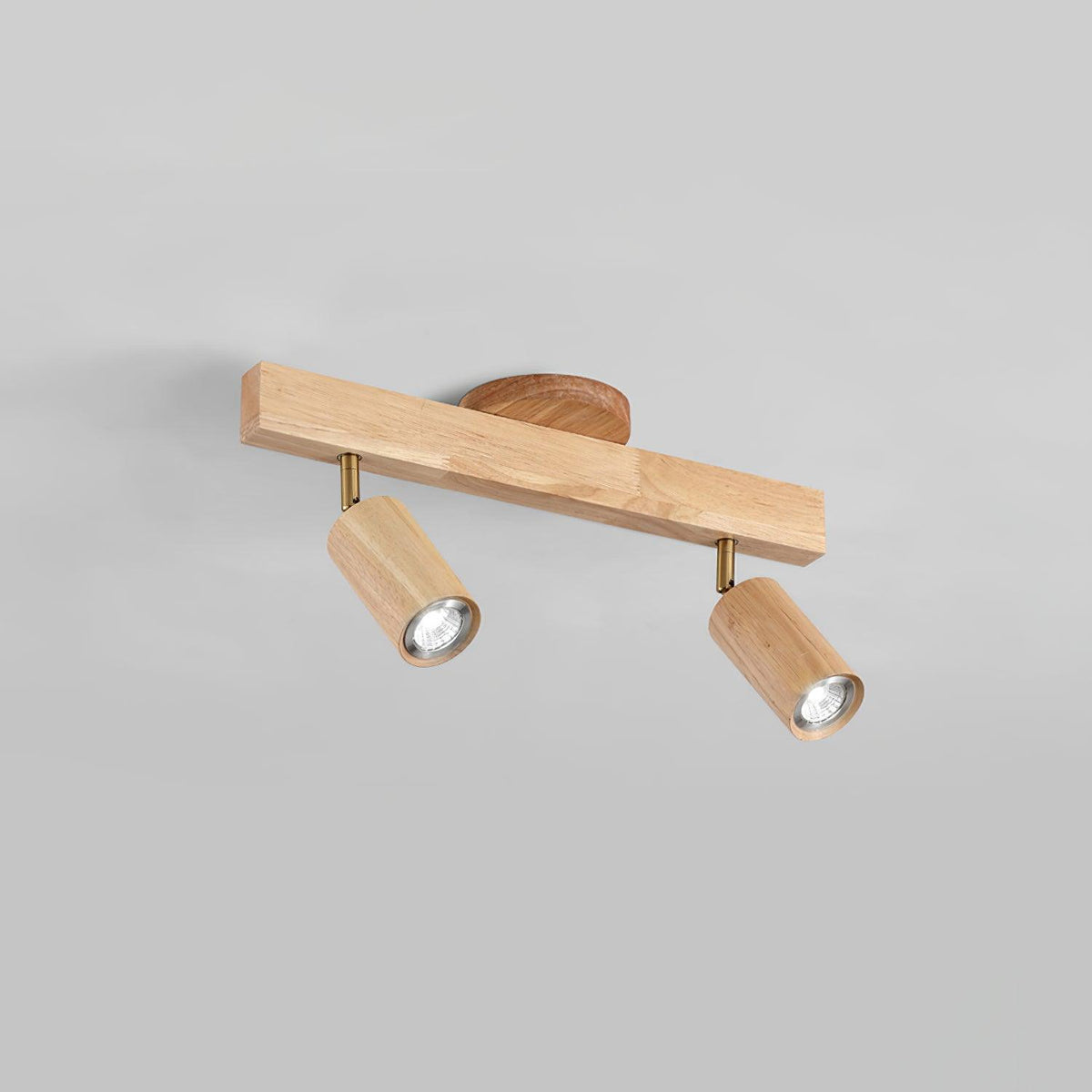 Linear Ceiling Light for Living Room by AUVIELIGHT, L 42cm x H 22cm / L 16.5″ x H 8.6″ / Wood Color / Warm Light