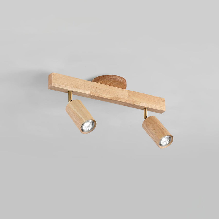 Linear Ceiling Light for Living Room by AUVIELIGHT, L 42cm x H 22cm / L 16.5″ x H 8.6″ / Wood Color / Warm Light