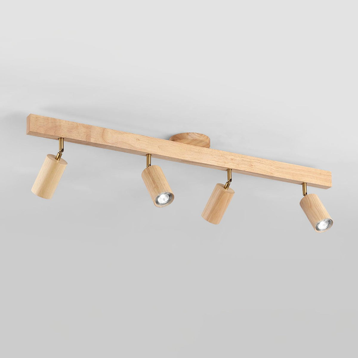 Linear Ceiling Light for Living Room by AUVIELIGHT, L 100cm x H 22cm / L 39.3″ x H 8.6″ / Wood Color / Warm Light