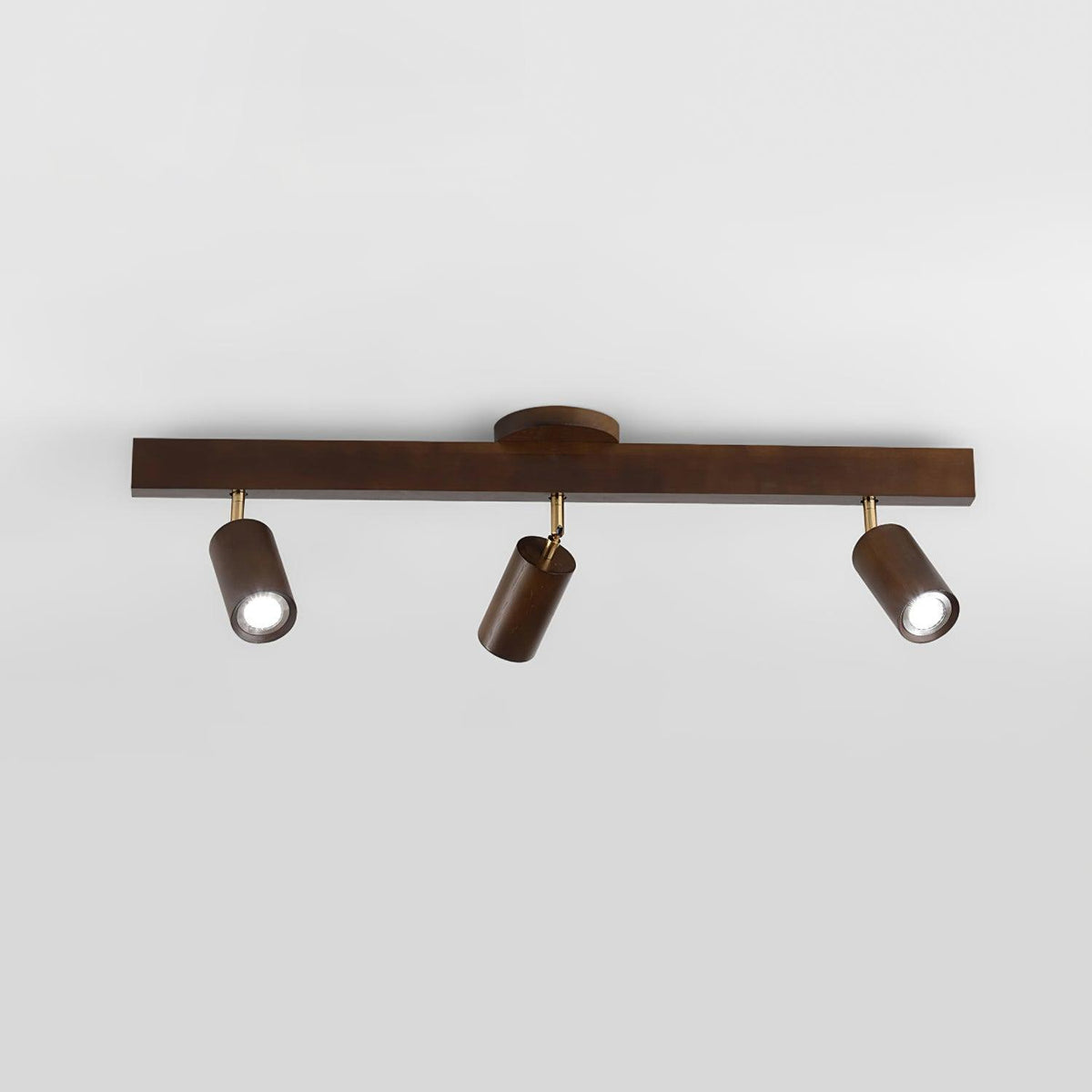 Linear Ceiling Light for Living Room by AUVIELIGHT, L 80cm x H 22cm / L 31.4″ x H 8.6″ / Walnut Color / Warm Light