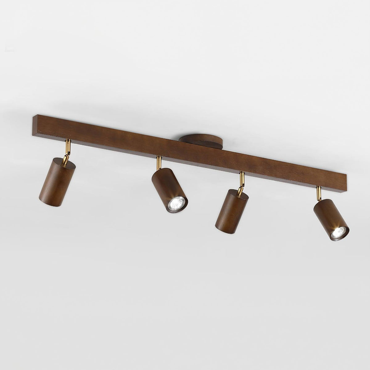 Linear Ceiling Light for Living Room by AUVIELIGHT, L 100cm x H 22cm / L 39.3″ x H 8.6″ / Walnut Color / Warm Light