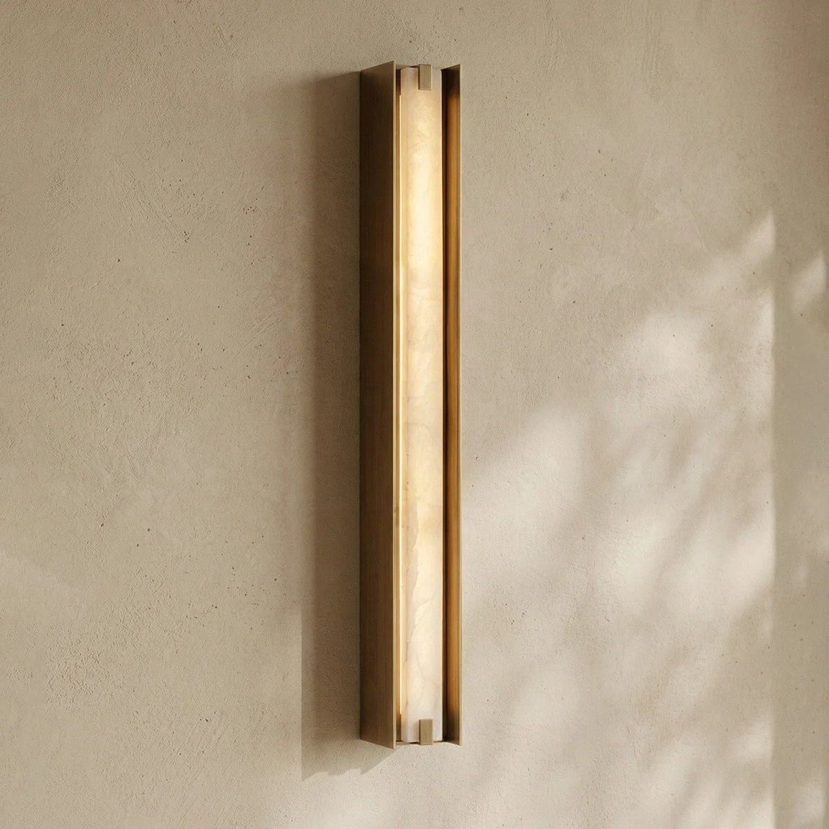 Linear Wall Sconce in alabaster for Hallway by AUVIELIGHT