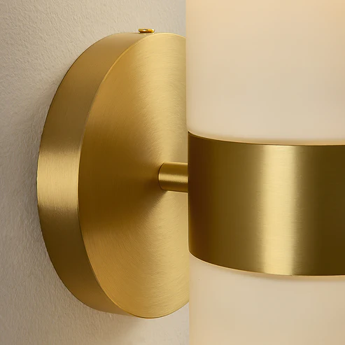 Tandem Linear Wall Light in alabaster for Hallway by AUVIELIGHT