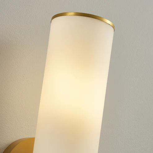 Tandem Linear Wall Light in alabaster for Hallway by AUVIELIGHT
