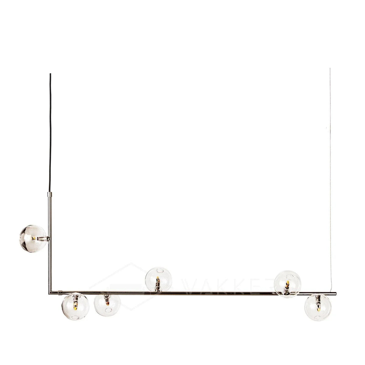 Linear Orb Pendant Light in glass for Kitchen Island by AUVIELIGHT